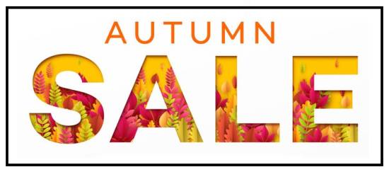 Banner for autumn sale in frame from leaves. Vector illustration EPS10